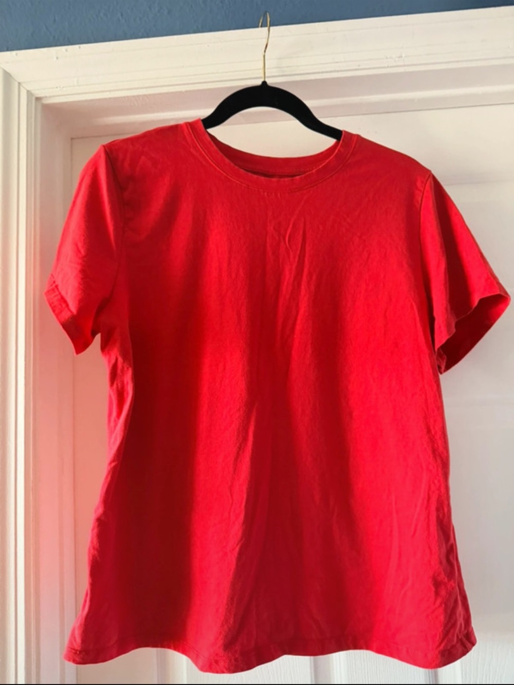 a new day Red Short Sleeve Crewneck Tee